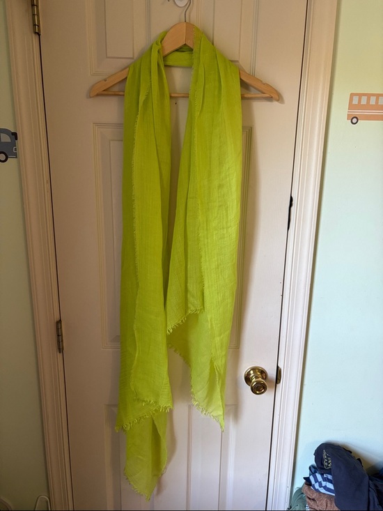 Accessories - Lightweight Lime Green Decorative Scarf
